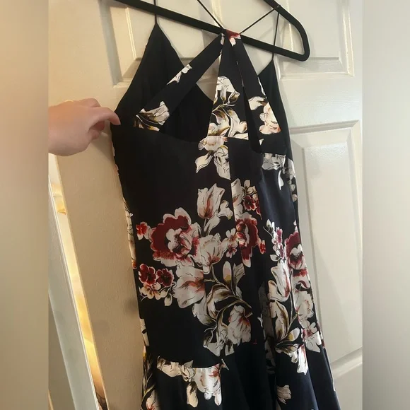 Anthropologie dresses | Philosophy | silk midi dress in navy floral | medium - Picture 4 of 4